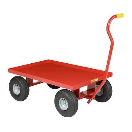 Little Giant Wagon Trucks, Steel Deck, 1200 lbs, 8" Solid Rubber, 1-1/2" Lip Deck LW24368S